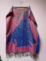 Mooie gekleurde sjaal met pauw afbeelding, Ophalen of Verzenden, Sjaal, Zo goed als nieuw