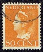 Nederland 1946, Koningin Wilhelmina, 50 cent, met watermerk., Verzenden, Na 1940, Gestempeld