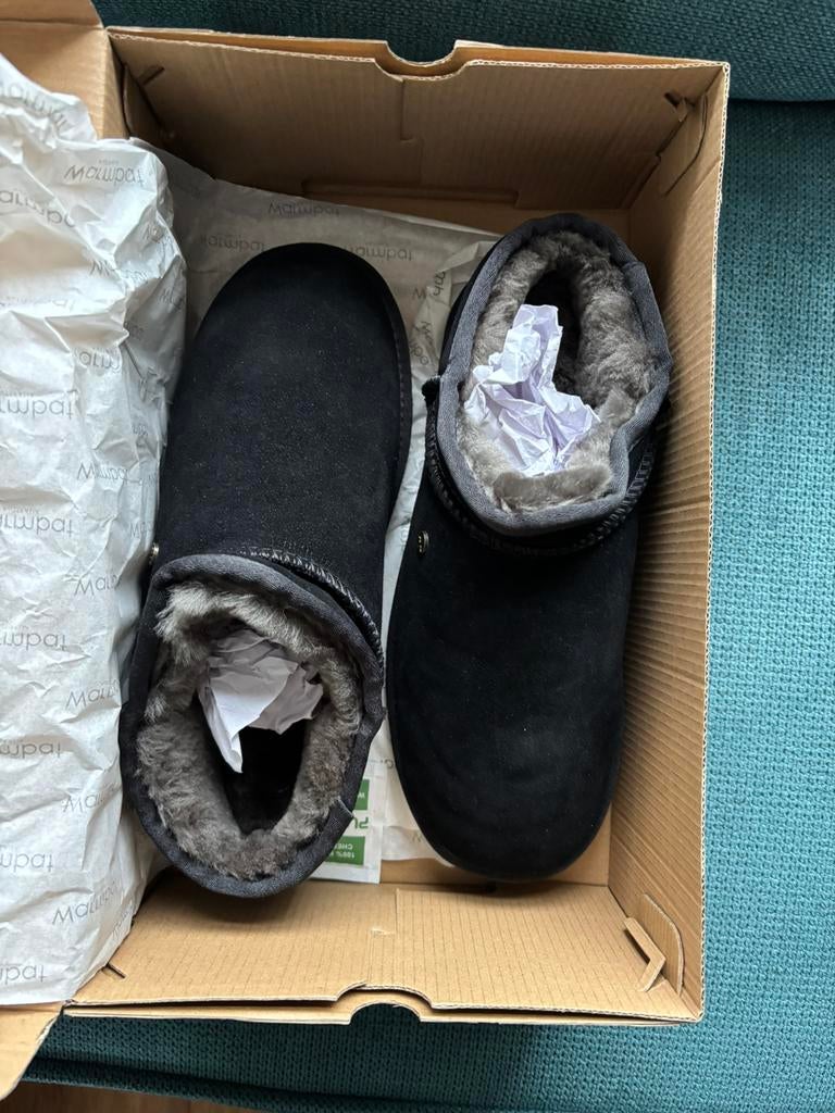 Warmbat heren sloffen maat 43, maar geschikt voor 42!, Zwart, Nieuw, Ophalen of Verzenden, Pantoffels of Sloffen