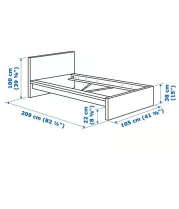 Bed ikea type malm - afbeelding 2