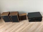 Vintage geluidsboxen, Audio, Tv en Foto, Luidsprekers, Ophalen, Front, Rear of Stereo speakers, Overige merken
