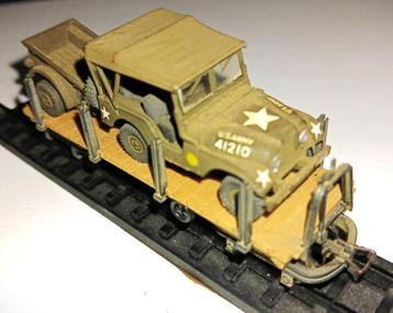 Egger Bahn model 206 met realistische jeep en aanhanger beschikbaar voor biedingen