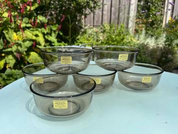 6 Arcoroc Schaaltjes Rookglas Vintage beschikbaar voor biedingen