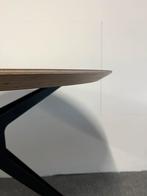 Ronde eettafel licht grijs HPL 85cm, 50 tot 100 cm, Rond, Zo goed als nieuw, Vijf personen of meer