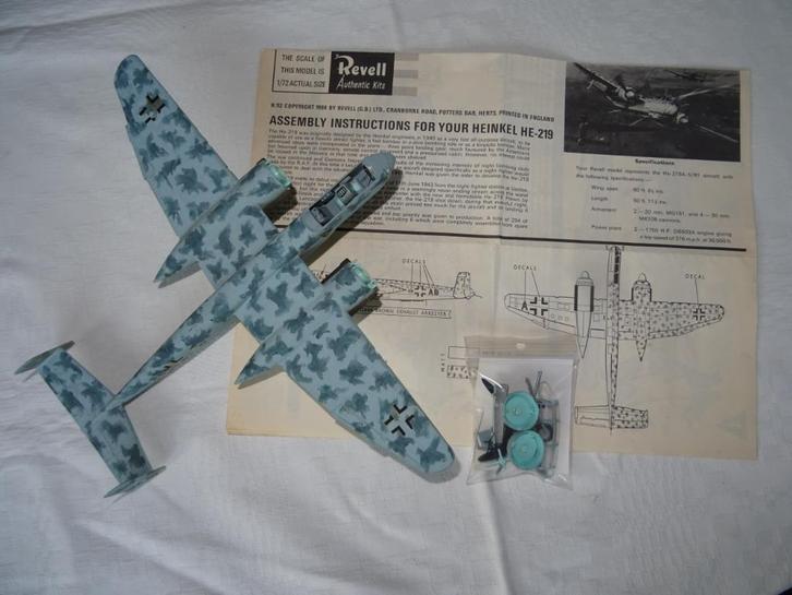 Heinkel HE-219 - Revell - 1:72, Hobby en Vrije tijd, Modelbouw | Vliegtuigen en Helikopters, Vliegtuig, 1:72 tot 1:144, Revell