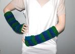 Handgemaakte Polswarmers Groen/Blauw, Maat 38/40 (M), Verzenden, Nieuw, Handgemaakt