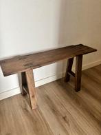 Oude houten kruk / bankje. Stoer en sober, Huis en Inrichting, Tafels | Sidetables, 50 tot 100 cm, Ophalen of Verzenden, Zo goed als nieuw