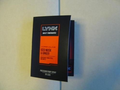 tester Lynx verstuiver Iced Musk & Ginger (ongebruikt) parfu, Sieraden, Tassen en Uiterlijk, Uiterlijk | Parfum, Nieuw, Ophalen of Verzenden