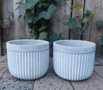 Bloempot grijs cement Parlane Planter grey 2 stuks Nieuw, Tuin en Terras, Bloempotten, Ophalen, Overige materialen, Rond, Nieuw