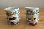 6 porseleinen souffle vormpjes met franse receptjes, Huis en Inrichting, Keuken | Servies, Overige typen, Ophalen of Verzenden