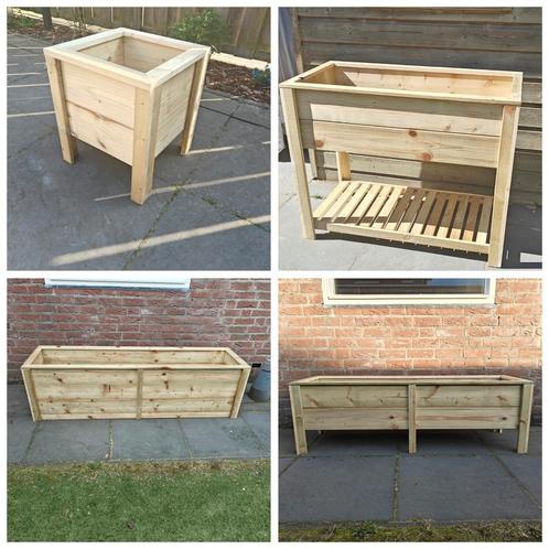 Bloem/plantenbakken + klimrek optie (prijs in omschrijving), Tuin en Terras, Bloembakken en Plantenbakken, Nieuw, Hout, Binnen