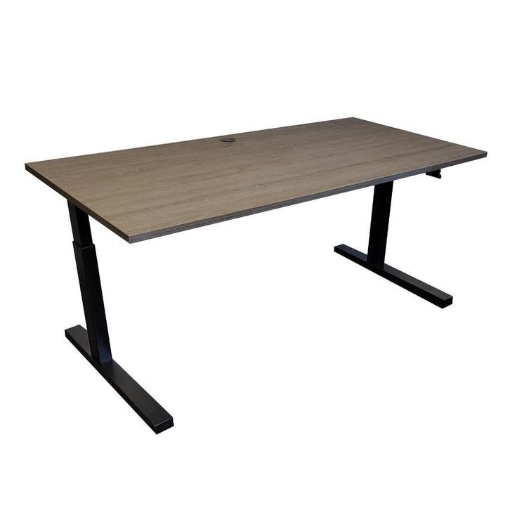 Rohde & Grahl Slingerbureau Zwart Nieuw Blad B160xD80, Huis en Inrichting, Bureaus, Zo goed als nieuw, Bureau, In hoogte verstelbaar