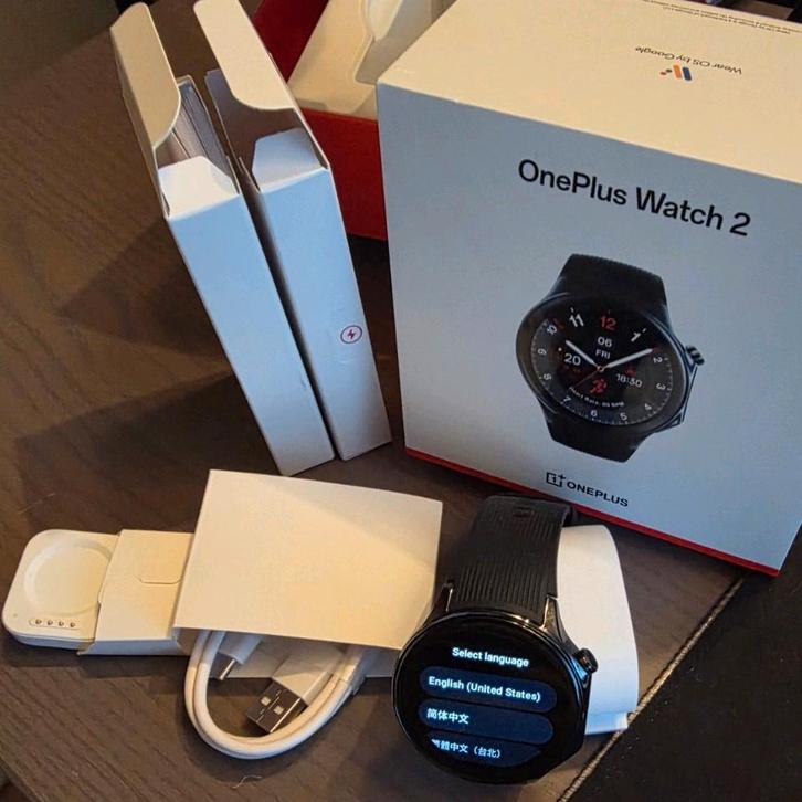 OnePlus Watch 2, Sieraden, Tassen en Uiterlijk, Smartwatches, Zo goed als nieuw, Android, Zwart, Afstand, Calorieverbanding, Conditie