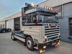 Scania R143-420 V8 Streamline fullspoiler retarder 1996 orig, Achterwielaandrijving, Verwarmde buitenspiegels, Scania, Zwart