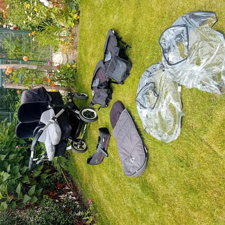 Bugaboo donkey tweelingwagen zwart grijs, Kinderen en Baby's, Kinderwagens en Combinaties, Gebruikt, Bugaboo, Ophalen