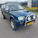 Mitsubishi L200 2.5 DSL Club CAB 4WD  Airco!!, Auto's, 2700 kg, Stof, 4 cilinders, Blauw