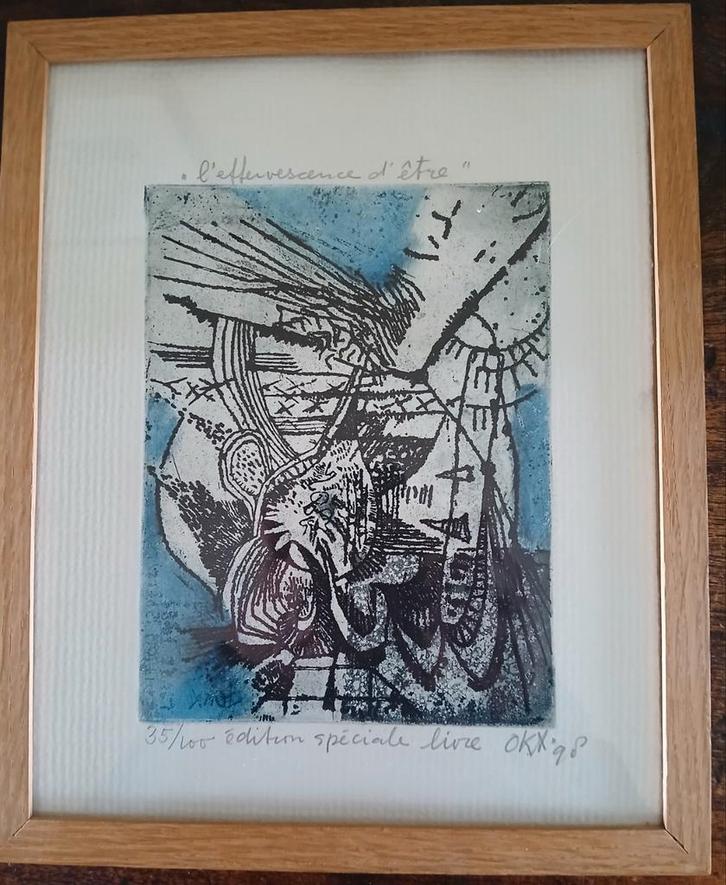 Kees Okx, ets, Antiek en Kunst, Kunst | Litho's en Zeefdrukken, Ophalen of Verzenden