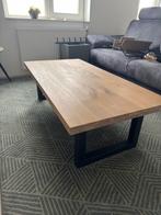 Industriële eikenblad salontafel, Ophalen, 100 tot 150 cm, 50 tot 100 cm, Zo goed als nieuw