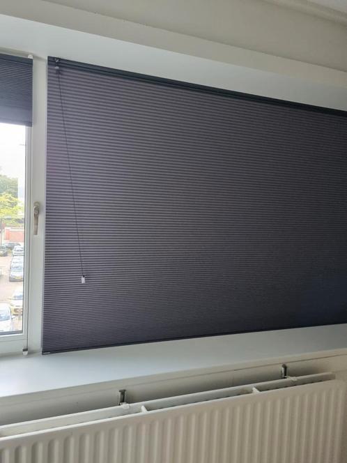 Veneta plissegordijnen top down bottom up steel gray, Huis en Inrichting, Stoffering | Gordijnen en Lamellen, Zo goed als nieuw