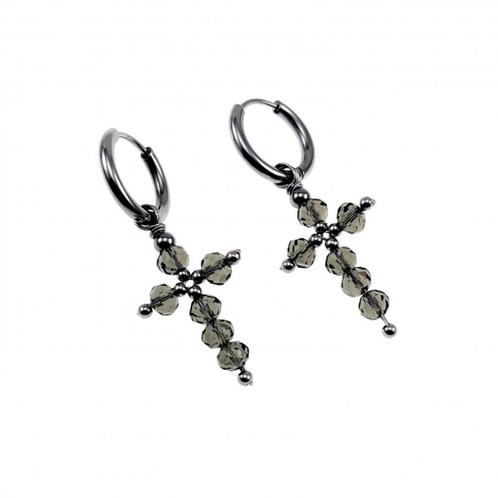 Lange Oorbellen Dames Gepolijst RVS Ø14mm x 2mm Oorringen +, Sieraden, Tassen en Uiterlijk, Oorbellen, Nieuw, Hangers, Overige materialen
