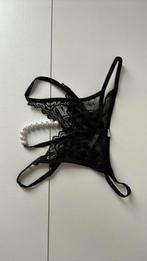 Zwarte open string, Kleding | Dames, Ondergoed en Lingerie, Verzenden, Zwart, String