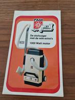 101 Sticker Vintage FAM Stofzuiger - 1000 Watt, Verzamelen, Ophalen of Verzenden, Gebruikt