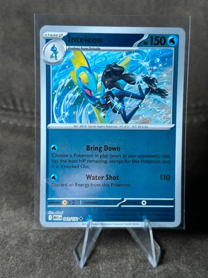 Inteleon [Reverse Holo] #41 041/132 (Pokemon Mega Evolution), Hobby en Vrije tijd, Verzamelkaartspellen | Pokémon, Zo goed als nieuw