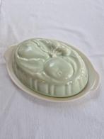 grijsgroene pudding/ pate vorm met schotel Villeroy & Boch, Ophalen of Verzenden