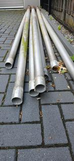 lantarenpalen 7 x 4.80m ,6 cm doorsnee boven ,11,5cm onder, Tuin en Terras, Buitenverlichting, Ophalen, Gebruikt, Aluminium, Minder dan 50 watt