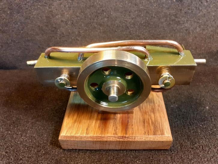 2 cilinder oscilerende stoommachine, Hobby en Vrije tijd, Modelbouw | Overige, Zo goed als nieuw, Groter dan 1:32, Ophalen of Verzenden