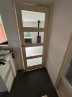 Binnendeur met facet geslepen glas - 82x201, Doe-het-zelf en Verbouw, Deuren en Horren, Ophalen, Gebruikt, 80 tot 100 cm, Binnendeur