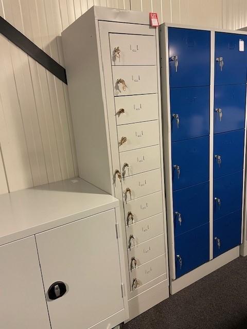 Laptopkast 10-deurs incl. sleutels, Huis en Inrichting, Kasten | Computermeubels, Gebruikt, 170 cm of meer, Minder dan 70 cm, 40 tot 80 cm