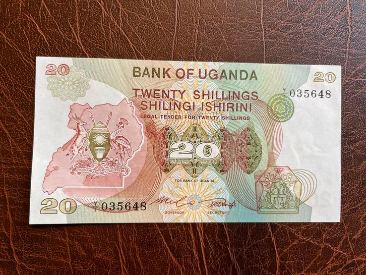 Oeganda twintig shilling ZJ UNC, Postzegels en Munten, Bankbiljetten | Afrika, Los biljet, Overige landen, Ophalen of Verzenden