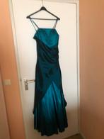 Galajurk blauw/groen met stola, Kleding | Dames, Ophalen, Zo goed als nieuw, Blauw, Galajurk