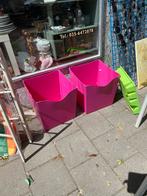 Grote knal roze bakken voor kerstboom plant enz, Diversen, Kerst, Ophalen, Zo goed als nieuw