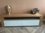 Eiken houten tv-meubel, Ophalen, Strak, 100 tot 150 cm, Eikenhout