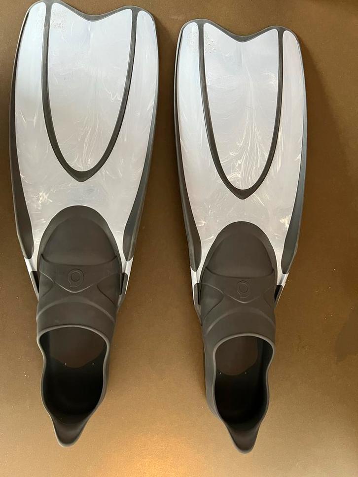 Duikvinnen FF 100 React - Marmer Blauw (Decathlon), Watersport en Boten, Duiken, Gebruikt, Zwem- of Duikvliezen, Ophalen