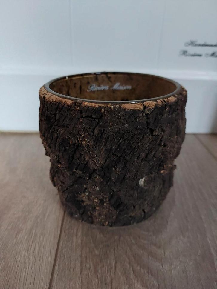 Riviera Maison boomschors windlicht waxinelichthouder, Huis en Inrichting, Woonaccessoires | Schalen en Manden, Zo goed als nieuw