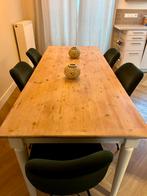 Smalle grenen eettafel (193 x 80) - houten blad, Huis en Inrichting, Tafels | Eettafels, Ophalen, Gebruikt, 50 tot 100 cm, Vijf personen of meer