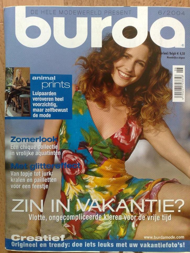 Burda juni nr. 6 / 2004, Hobby en Vrije tijd, Kledingpatronen, Zo goed als nieuw, Burda, Verzenden