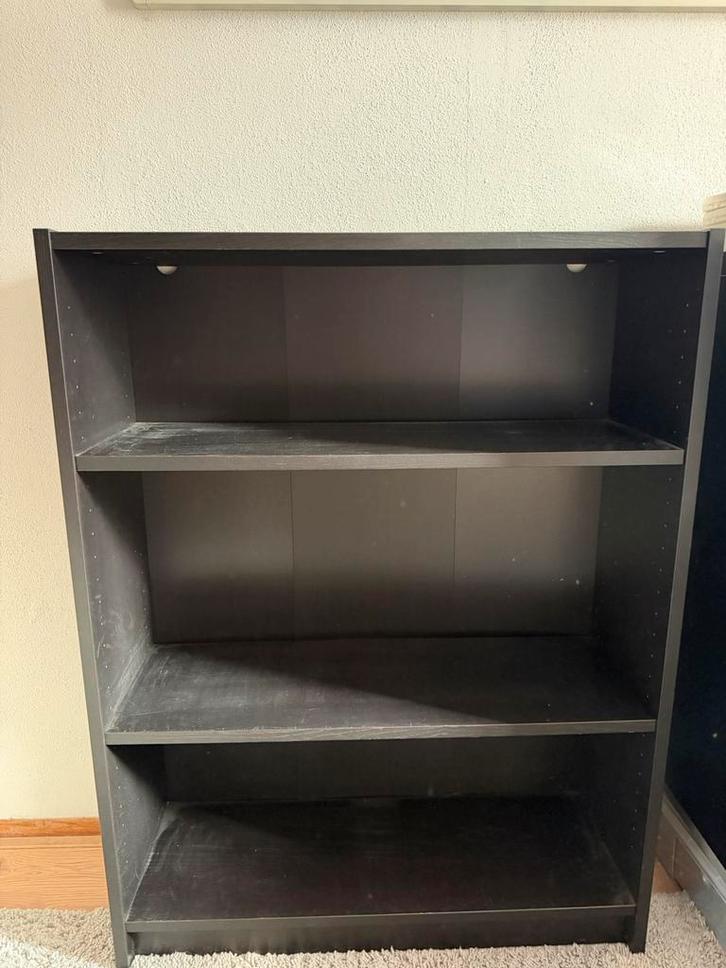 Billy boekenkast zwart (halfhoog), Huis en Inrichting, Kasten | Boekenkasten, Zo goed als nieuw, 50 tot 100 cm, 200 cm of meer