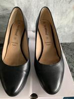 Prachtige zwarte leren pumps, maat 38, No Stress, Kleding | Dames, Schoenen, Pumps, Zwart, Ophalen of Verzenden, No Stress