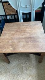 Eikenhouten salontafel vierkant met 4 open vakken, Huis en Inrichting, Ophalen, Vierkant, 50 tot 100 cm, Minder dan 50 cm