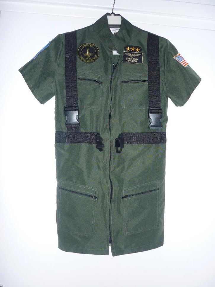 Luchtmacht Jurkje / Leger jurk / outfit maat 152 / carnaval, Kinderen en Baby's, Carnavalskleding en Verkleedspullen, Zo goed als nieuw