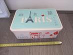 Paris Parijs blikken doos 20cm Origine Origineel, Verzamelen, Blikken, Ophalen of Verzenden, Zo goed als nieuw, Koek(jes), Overige merken