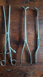 Antieke medische instrumenten klem 30cm, Ophalen of Verzenden