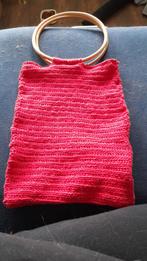 Handgemaakte gehaakte tas, Verzenden, Nieuw, Rood, Shopper