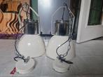 2x Industriële stalen hang lamp, Ophalen, Zo goed als nieuw, Metaal, Minder dan 50 cm