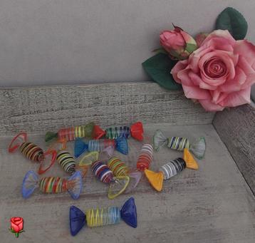 12 Murano glas snoepjes/candies 6 cm lang  beschikbaar voor biedingen