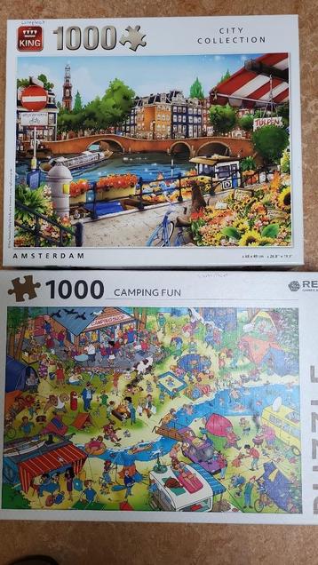 Twee King puzzels 1000 stukjes beschikbaar voor biedingen